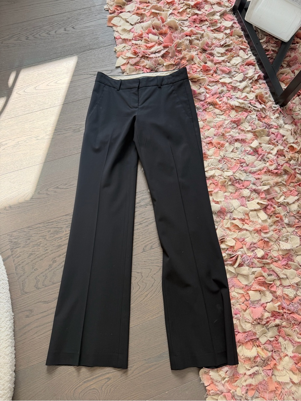 Theory Black Boot-Cut Dress Pants